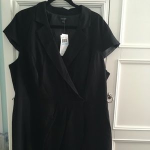 Spense Woman NWT Dress- Black- Wrap -Notched Collar- Sleeveless  - Size 20W